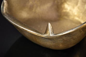 Handgemaakte Decoratieve Schaal HIPPO 30cm messing goud, Ophalen of Verzenden, Nieuw