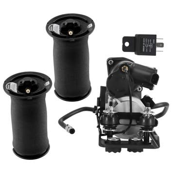2x achter luchtveer + compressor met beugel + klepblok ge..., Verzenden, Nieuw, BMW