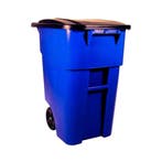 Rubbermaid BRUTE-rolcontainer met deksel 189,3 ltr - blauw, Verzenden, Nieuw