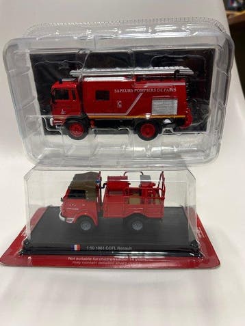 1:50 - Model vrachtwagen (2) - Renault CCFL 1981; Fourgon, Nieuw