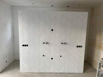 Wandtegel Cifre Block Handvorm Wit Mat 7,5x30 (Muurtegels), Nieuw, 20 tot 40 cm, 10 m² of meer, Wandtegels