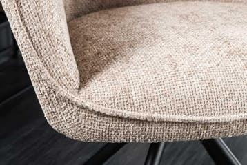 Bureaustoel VERONA champagne beige structuurstof met, Ophalen of Verzenden, Nieuw