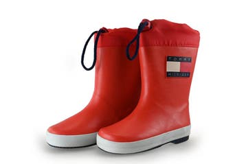 Tommy Hilfiger Regenlaarzen Jongens in maat 27 Rood, Verzenden, Jongen of Meisje, Laarzen, Tommy Hilfiger