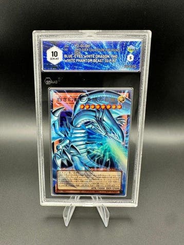 Yu-Gi-Oh! - 1 Graded card - Blue-Eyes White Dragon 001 Foil,, Nieuw