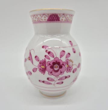 Meissen - Kleine Vase Indisch Purpur, 1. Wahl - Vaas -