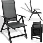 Tuinstoel - Ligstoel - Verstelbaar - Opvouwbaar - Zwart - Ti, Verzenden, Zo goed als nieuw