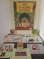 Tintin - Ensemble de 9 documents et objets - Eerste druk, Boeken, Stripboeken, Nieuw
