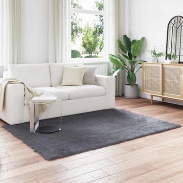 vidaXL Tapijt van imitatie TAFALLA Antracietkleurig 160 x, Verzenden, Nieuw