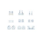 Pierre Cardin dames oorbellen set - sieraden set - zilver, Nieuw