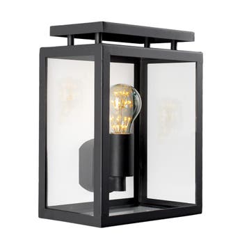 De Vecht Muurlamp plat Zwart met Lichtsensor LED, Verzenden, Nieuw