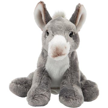 Ezel knuffel - pluche - grijs - 13 cm - boerderij speelgoed, Verzenden, Nieuw