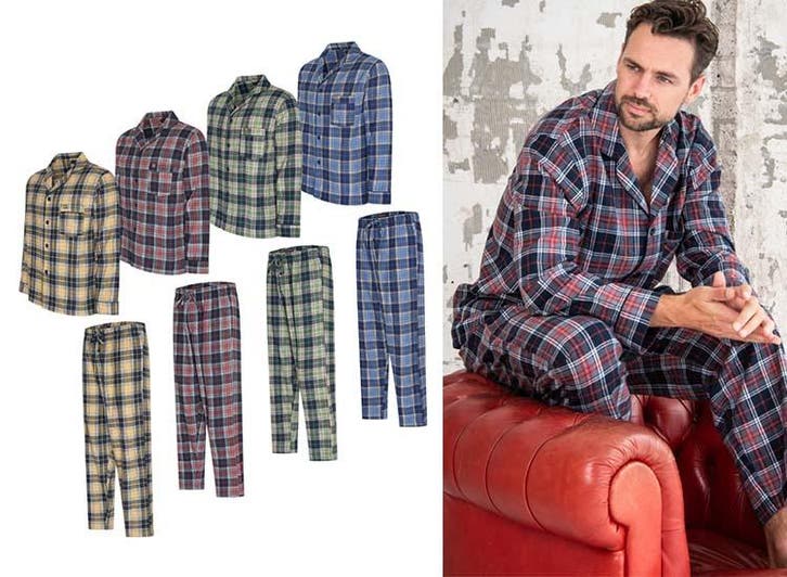 Cappuccino Pyjama Set Alba-Groen-M, Kleding | Heren, Overige Herenkleding, Nieuw, Verzenden