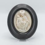 Meerschuim reliëf, Pieta, Maria en Jezus - Meerschuim -, Antiek en Kunst