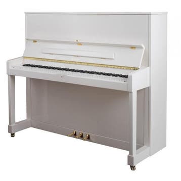 Petrof P 125 M1 PWH chroom piano, Nieuw, Wit, Piano