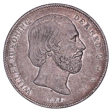 ½ Gulden 1857-1868 Willem III ZFr+, Verzenden
