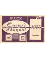 1977 BUICK SKYHAWK INSTRUCTIEBOEKJE ENGELS