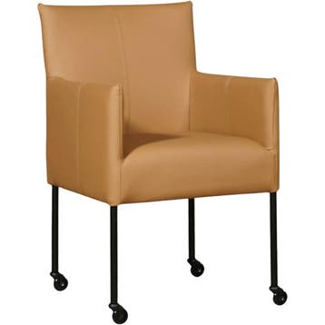 Set van 8 Leren eetkamerstoelen Desire - Toledo Camel, Huis en Inrichting, Ophalen of Verzenden, Nieuw, Leer, Vijf, Zes of meer stoelen