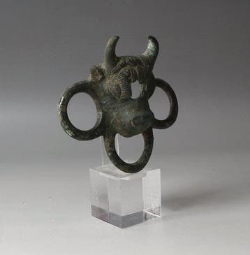 Oud-Romeins Brons Grote Chariot bull-headed teugelgids