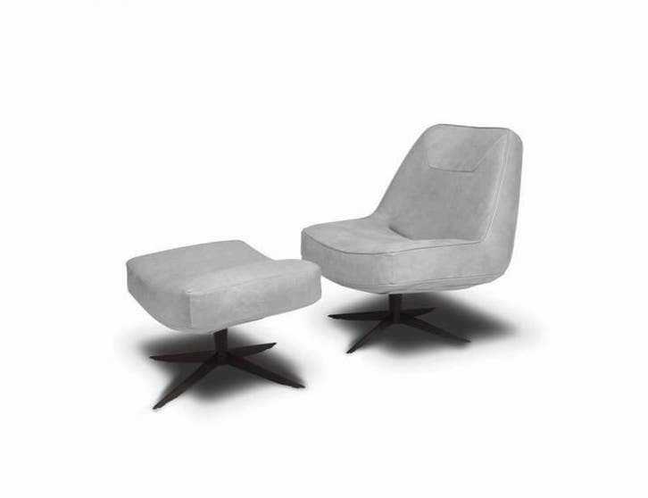 Fauteuil Ego - fauteuils - Zilver, Huis en Inrichting, Stoelen, Nieuw, Leer