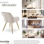 2dekans | tectake® Eetkamerstoel Marilyn - Met Armleuningen, Huis en Inrichting, Stoelen, Ophalen of Verzenden, Zo goed als nieuw