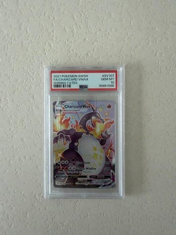 Pokémon - 1 Graded card - Charizard VMAX SV107 Full art,, Nieuw