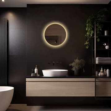 Badkamerspiegel Megon Aureon 50x50 - Gouden Lijst, Huis en Inrichting, Woonaccessoires | Spiegels, Ophalen of Verzenden, Nieuw