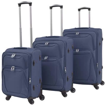 vidaXL Trolleyset marineblauw 3-delig, Verzenden, Nieuw
