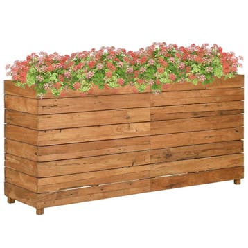 vidaXL Plantenbak verhoogd 150x40x72 cm gerecycled teakhout, 100 cm of meer, Verzenden, Nieuw, 60 cm of meer