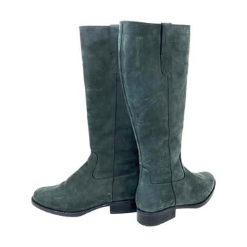 Helioform - Hoge nubuck dames laarzen - Petrol - Maat 38,5, Nieuw