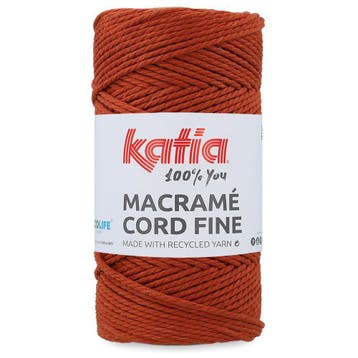 Katia Macramé Cord Fine - 209 Roest - Gerecycled Katoenmix, Ophalen of Verzenden, Nieuw