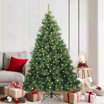 vidaXL Kunstkerstboom met 300 LED met standaard Groen 180 cm, Verzenden, Nieuw