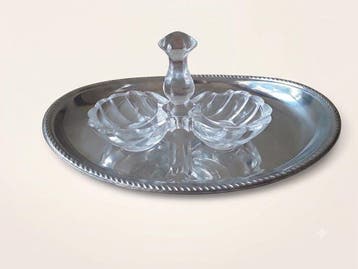 Baccarat - Zout- en pepervaatjes (2) - Kristal, inox