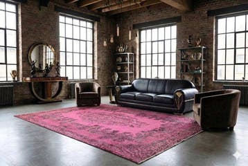 Grote roze vintage - Vloerkleed - 300 cm - 190 cm -, Huis en Inrichting, Nieuw