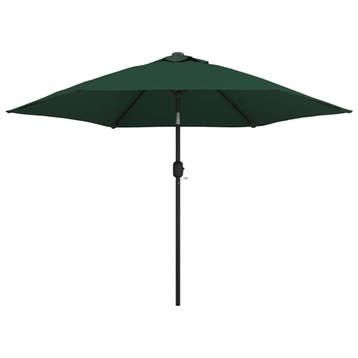 vidaXL Parasol met stalen paal 3 m groen, Verzenden, Nieuw, 3 tot 4 meter