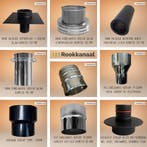 Verloop kachel RVS, stalen, geblauwde goedkoop, Ophalen of Verzenden, Nieuw, Hout, Vrijstaand