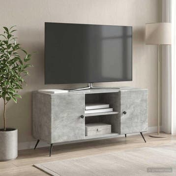 vidaXL TV-kast 102 x 34,5 x 50 cm Betongrijs Bewerkt hout, Minder dan 50 cm, Verzenden, Nieuw, Minder dan 100 cm