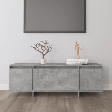 vidaXL Tv-meubel 120x30x40,5 cm bewerkt hout betongrijs, Huis en Inrichting, Kasten | Televisiemeubels, 100 tot 150 cm, Verzenden
