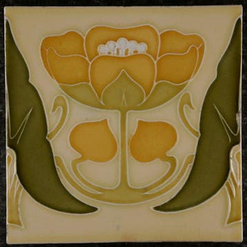 Jugendstil Tegel - Vereinigte Servais-Werke - Art Nouveau -