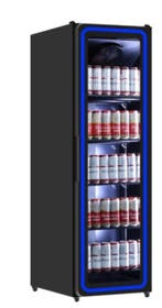 Koelkast met 1 glazen deuren – 395L – Blauw LED-licht, Verzenden, Nieuw in verpakking