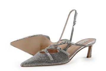 Steve Madden Slingbacks in maat 39 Zilver, Overige kleuren, Verzenden, Steve Madden, Zo goed als nieuw