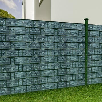 PVC privacyfolie met bevestigingsclips - 70 m, leisteen, Verzenden, Nieuw