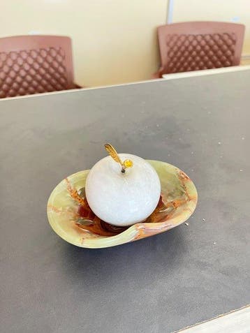 Handcrafted Himalayan Onyx Marble Fruit Set with Bowl