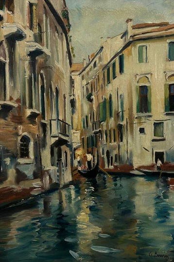 Italiaanse school (XX) - Canale di Venezia