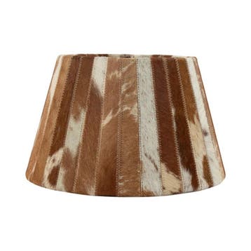 Lampenkap van koeleer patchwork bruin/wit 30cm (bos taurus, Verzenden, Nieuw