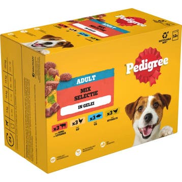 Pedigree Adult in Gelei Mix Selectie Maaltijdzakjes Multi..., Verzenden, Nieuw