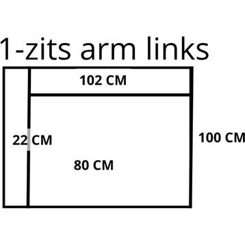 Leren elementenbank Flow- element 1 zits (80) arm links, Nieuw, Ophalen of Verzenden, Rechte bank, Modern