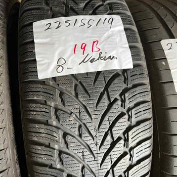 2 x Nokian 225-55-19 Winterbanden 8mm, Auto-onderdelen, Banden en Velgen, 19 inch, Gebruikt, Band(en), Personenwagen