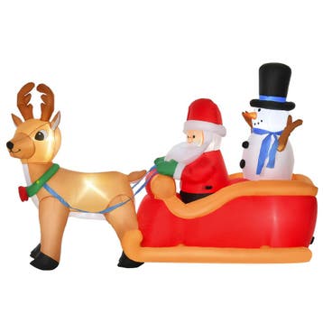 Kerstdecoratie Opblaasbare Kerstman Buiten-Kerstdecoratie, S, Verzenden, Nieuw