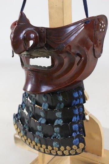Harnas - Japan - E3-388 : Menpo, Masker van de samurai Yoroi