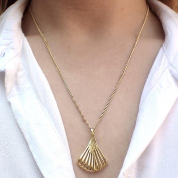 Vintage gouden kettinghanger (Hanger of bedel), Ophalen of Verzenden, Gebruikt, Goud, Overige merken